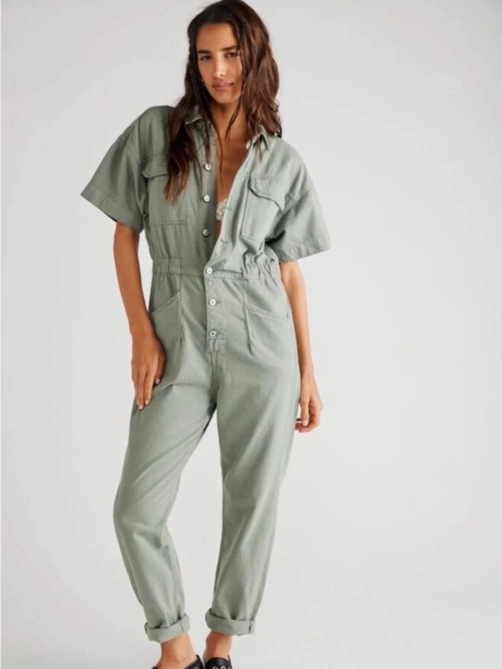We The Free Marci Denim Jumpsuit Sz XS